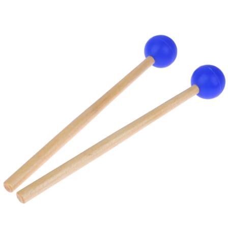 1 Par 18 cm långa Marimba Hammer Sticks Xylophone Mallet Percussi Blue