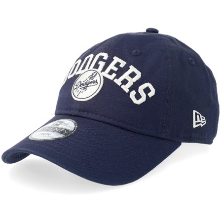 New Era - MLB Blå unconstructed Caps - Kids Los Angeles Dodgers College 9TWENTY Navy Dad Cap @ Hatstore