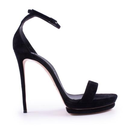 Casadei, Sandal With Heel Czarny, Kobieta, Rozmiar: 38 EU