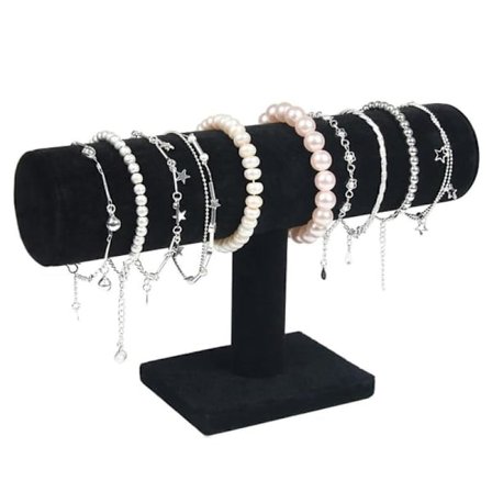 Armbandsställ, klocka, sammetsarmbandsställ, T-bar-ställ för smycken, armband, klockor