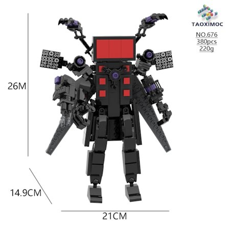 Mub- Toalett man monitor Skibidi byggsten leksak Julklapp 676 TV-personer