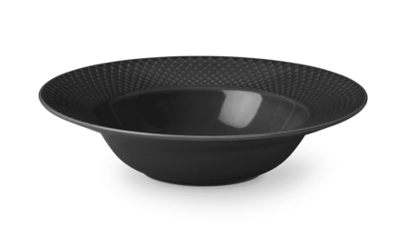 Lyngby Rhombe-Earth Pastatallerken slate Ø24