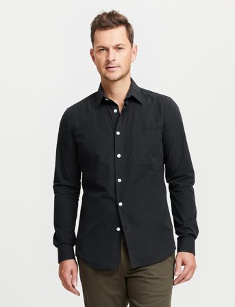 FRENN Aapo Organic Cotton Shirt - Black - S