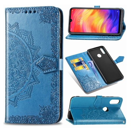 Mandala Xiaomi Redmi Note 7 / Note 7 Pro / Note 7S Flip fodral - Blå