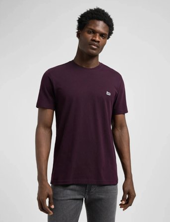 Lee Jeans Ss Patch Logo Tee - Burgundy - S