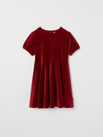 Mekko puhvihihoilla Polarn O. Pyret 92 lastenvaatteet red