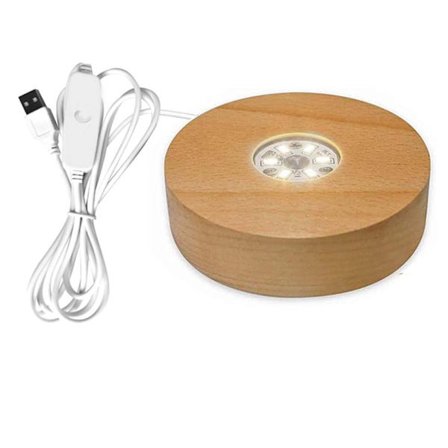 Trælampe Lysbase (Uden pære) HVIDT LYS