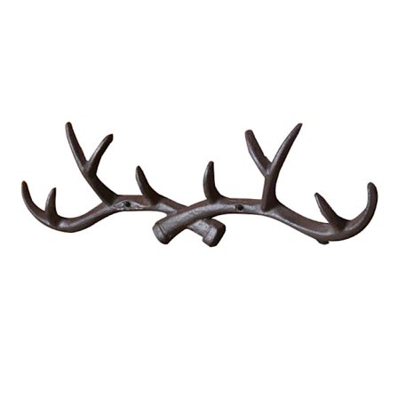 Sort Vintage Dekor Krog Heavy Duty Tøjstativ Vægmonteret Nøgle