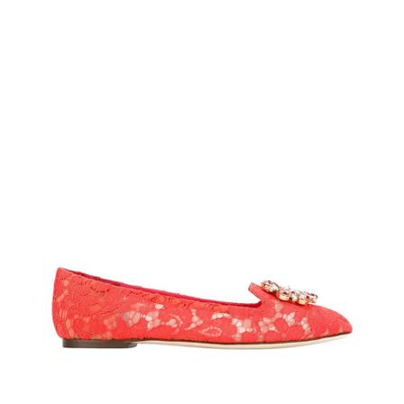 Dolce & Gabbana Ballerinas Rød, Dame Ballerina Sko, Størrelse: 36 EU