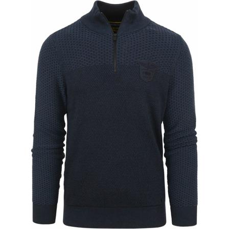 PME Legend Half Zip Plated Donkerblauw , Blauw , Heren , Maat: L Hoodies & sweatvesten
