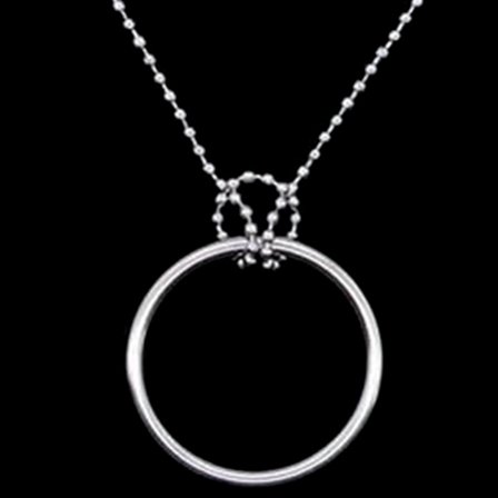 Stor Silver Tomorrow Ring Halsband Intelligens Leksaker Presenter till vänner Slitstark Magica Illusion Gimmick Rekvisita Slitstark