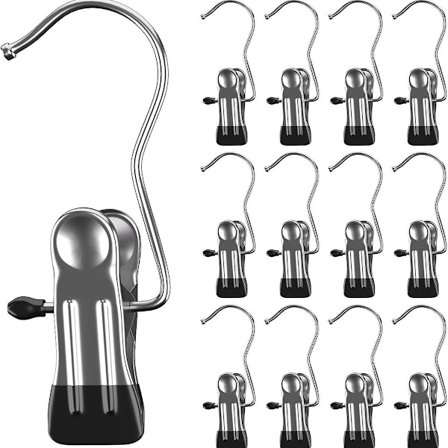 Rustfrie stålkroker, klesklypekroker