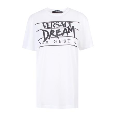 Versace, T-Shirt 10051441A00769 Wit, Dames, Maat:S