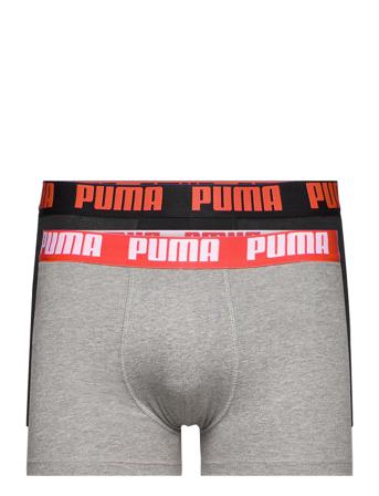 Puma Basic Boxer 2P Boxerkalsonger Grå PUMA