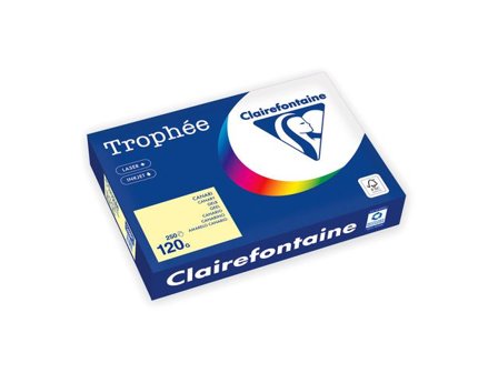 Clairefontaine Trophée A4 120 g färgat papper ljusgul 250/fp - Lyreco - Kontorspapper - Specialpapper - Färgat - A4