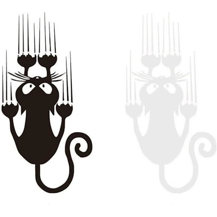 Roliga och söta svarta och vita kattbilsdekaler, personliga