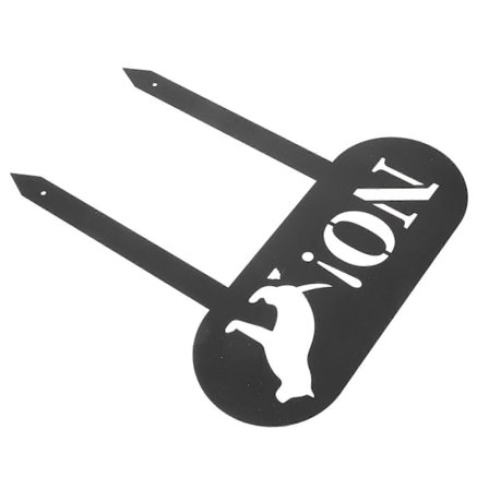 Ingen Hundelorte Skilt Metalhavskilt Med Pæl Ideel Til Offentlige Rum Sort Farve 1 Sæt (LGL)