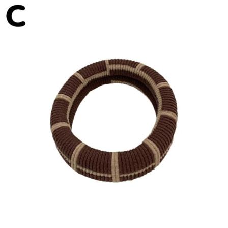 Elasticitet Enkel Pläd Scrunchies Kvinnor Flickor Elastiskt Hår Rubb