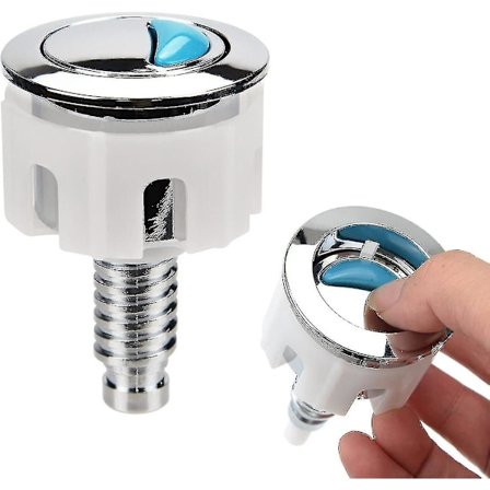 Toiletknapper udskiftning, Trykknap Toilet Spolingsystem Udskiftning Kompatibel med Ideal Cistern Tank Dobbelt Spolings Toilet Tryk