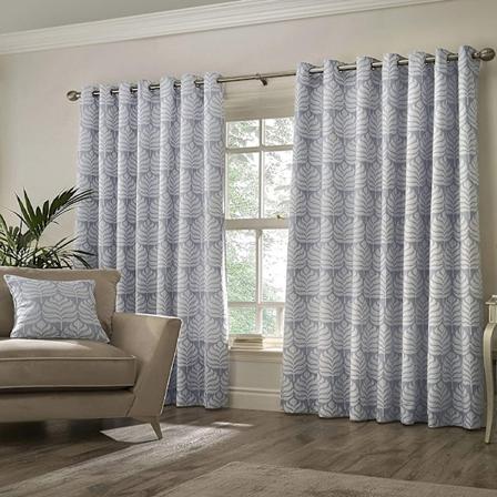 Paoletti Horto Öglettgardiner 46in x 72in Blå Blue 46in x 72in