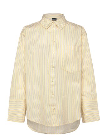 Gina Tricot Poplin Shirt - Yellow - L