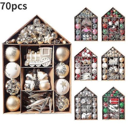 70 st Julgranskulor Boutique Julgranskuleset Julgranshänge Hem Sovrum Nyårsdekoration Nyårspresent 2023{BT}