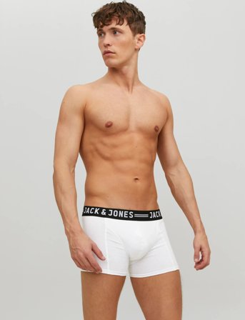 Jack & Jones Sense Trunks 3-Pack Noos - White - XXL