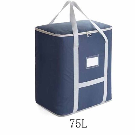 Peittojen säilytyspussi Vaatteiden säilytyslaukku SININEN M75L 75L