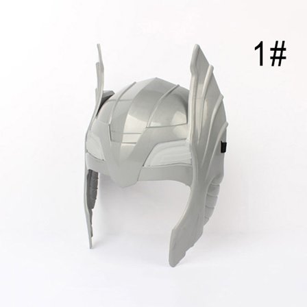 LED-glödande ljud Thor Hammer-hjälmmask Barn Cosplay-leksaker Action Figur Tillbehör