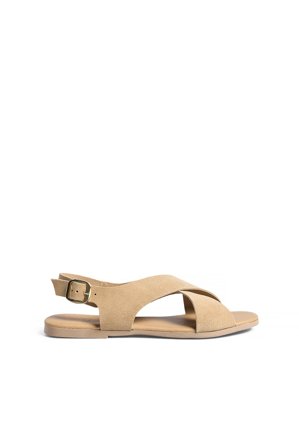 NA-KD Slingback-Sandalen aus Wildleder - Lederschuhe - Beige - EU 40