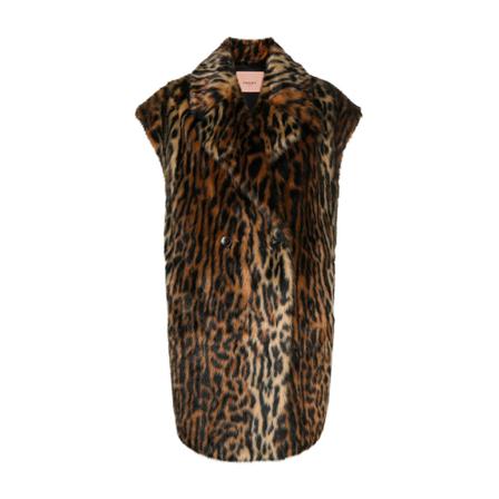 Twinset Oversized Gilet , Bruin , Dames , Maat: 2XS Bodywarmers