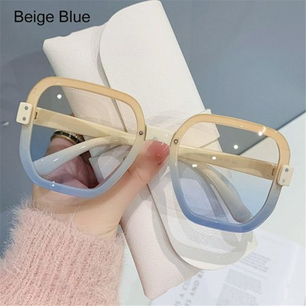 Oversized Solbriller Dame Solbriller BEIGE BLÅ BEIGE BLÅ