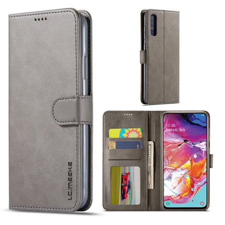 LC.IMEEKE Samsung Galaxy A50 Flip kotelot - Harmaa