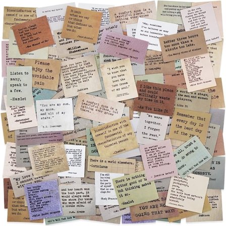 240 stk. klistermærker med citater - vintage klistermærker