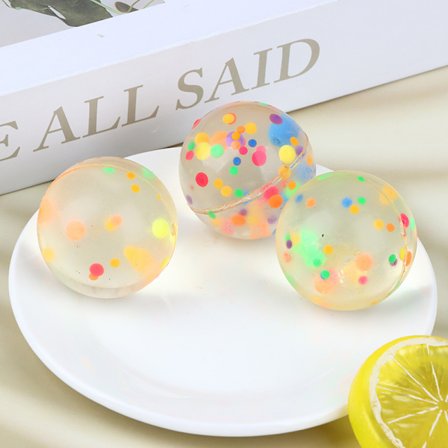 42 mm klare fargerike gummikuler Jelly Ball Hopp hoppende Ball Fo