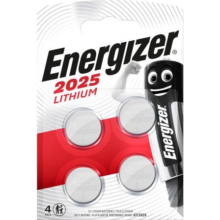 ENERGIZER Batteri Lithium CR2025 4/fp - Lyreco - Kontorsmaskiner - Batterier - Knappcellsbatterier