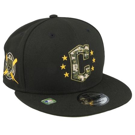 New Era - MLB Zwart snapback Cap - Cleveland Guardians MLB24 Armed Forces Day 9FIFTY Black Snapback @ Hatstore