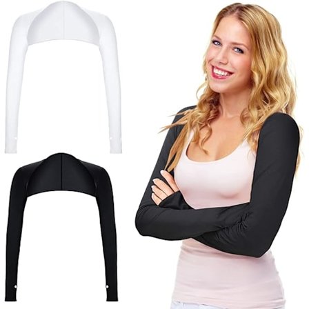 2-delt UV-beskyttelse Sjal Arm Erme Kjølende Sjal Arm Erme Solbeskyttelse Kjøligere Skuldertrekk Armer Omslag