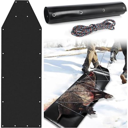 Rensläde Vattentät Slitstark Rensläde med 2 Rep, Dragsläde för Transport, Isfiske, Ved