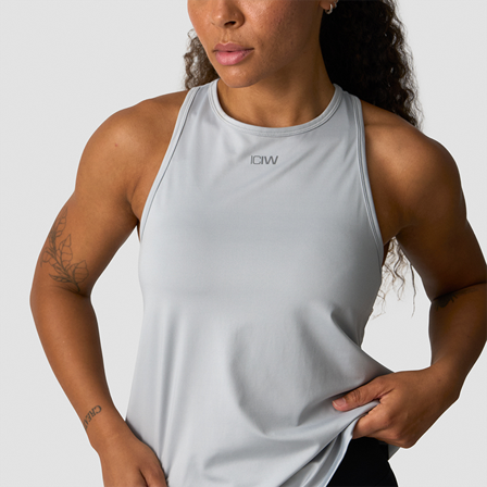 outlet-toej ICANIWILL High Neck Tank Top, Light Grey - Bodyman.dk