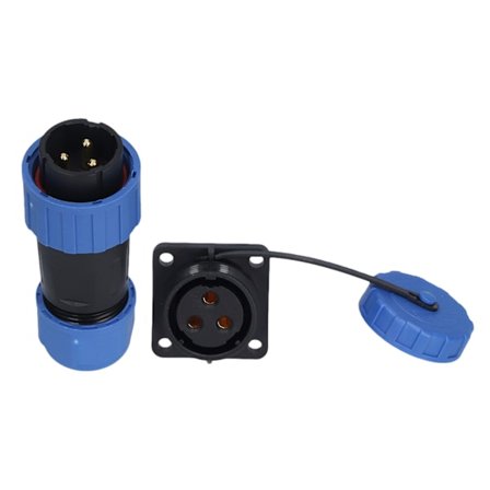 IP68 Vattentät Kontaktdon Fyrkantig Skruv Krympning Aviation Industriell Adapter 250V3 Pin