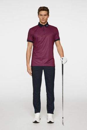 J.Lindeberg - Golf - Tour Tech Print Polo - Blue - Man - S