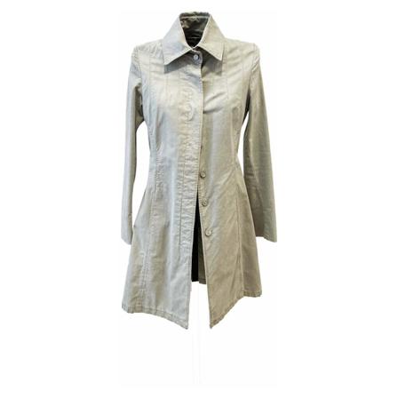 Chanel Vintage, Pre-owned Trench Wit, Dames, Maat:ONE Size,Katoen