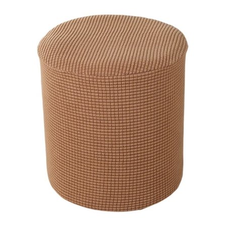 Stolöverdrag Enfärgad Dammskyddande Elastisk Kantdesign Polyester Stretch Kvadrat/Rund Fotpall P