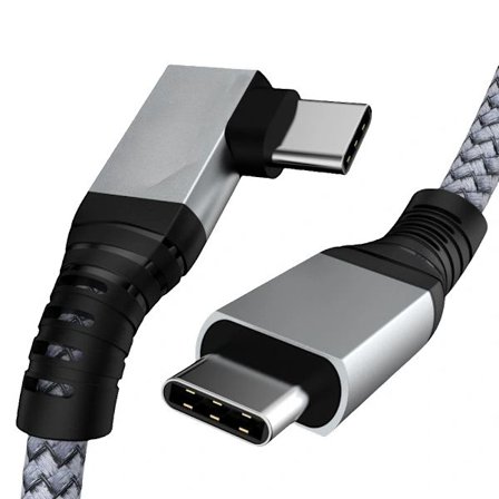 240W 90 asteen kulmalla varustettu GEN 2-USB 3.2 -kaapeli USB-C uroskaapeli 20 Gbps Monivärinen 2 m[co]