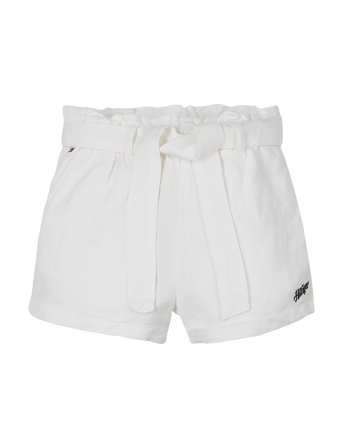 Tommy Hilfiger Linen Pull On Short - White - 38