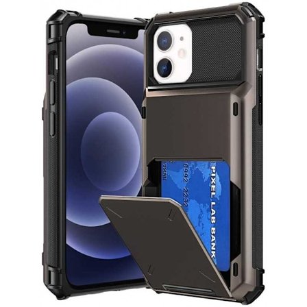 iPhone 12 Stöttåligt Skal med Kortfack Void