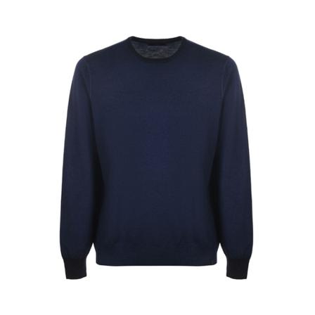 Fay, Round-neck Knitwear Blauw, Heren, Maat:S