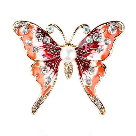Kristall Rhinestone Butterfly Brosch Pin Blå Färg Butterfly Broscher För Kvinnor Flickor Bröllop/bankett/födelsedagsfest