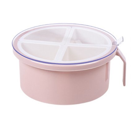 Krydderikrukke krydderikasse saltkrukke krydderikrukke køkken rund multi-grid krydderikasse opbevaringskasse rund krydderikrukke sæt lotusrodspulver